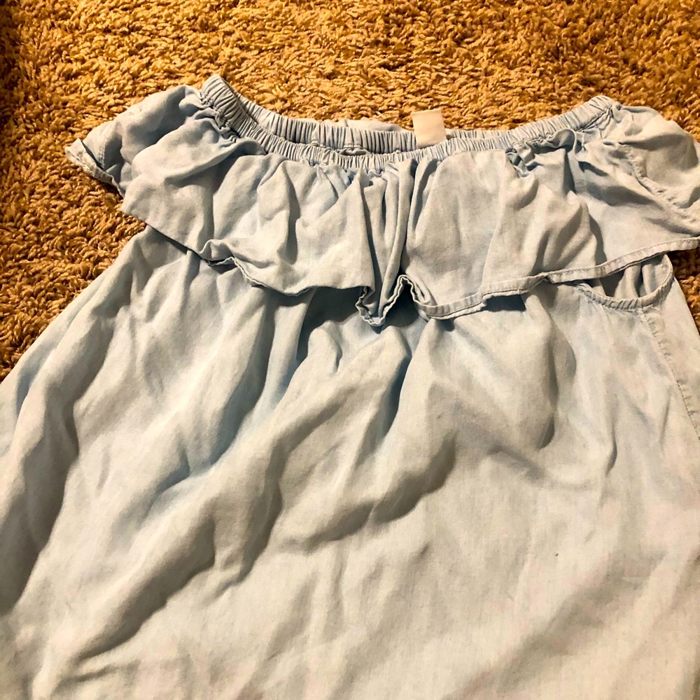 Old Navy Chambray off the shoulder top